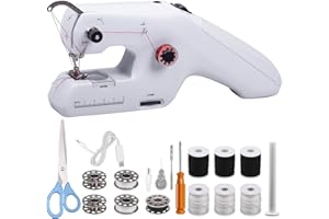 Onherm Machine à Coudre Électrique Portable, Équipé D'une Aiguille et D'un fil, Facile à Utiliser, Adaptée aux Débutants et Aux Enfants, Applicable aux Vêtements, Rideaux, Jouets en Peluche
