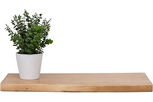 ‎SAM SAM Wandregal Amanda, Akazienholz massiv, eichefarben & lackiert, Holzregal/Steckboard mit Baumkante, 70x20 cm Regal