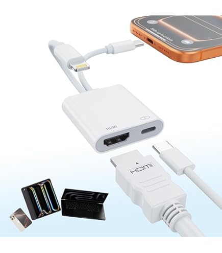 JSAUX Adaptateur USB C Vers AV Numérique, 2 En 1 USB C Vers HDMI 4K @ 30