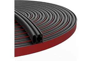 FFPMYF Guarnizione per porta, autoadesiva, per finestre, impermeabile, per finestre, colore nero, 1 cm x 9,1 m