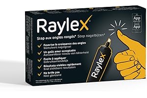 Raylex stylo anti ronge ongle – arrêter de se ronger les ongles pour enfants dès 3 ans et adultes – Stylo amer et régénérant contre le grignotage des doigts – vernis amer enfant et adultes