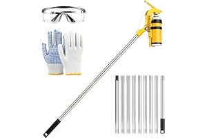 HOVCEH 3,6 m sprayburkar, förlängningsstänger, adapter, sprayburkar, förlängning med handskar och skyddsglasögon, spraystång