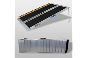 TRUTZHOLM Rollstuhlrampe klappbar 122 cm Traglast 272 kg Alu grau schwarz beschichtet Auffahrrampe