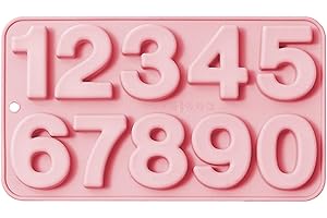 CHENGCKJ Moule en silicone en forme de chiffres, 3D de 0 à 9 (5,6 cm) pour savon, professionnel, moule à chocolat, moule à gâteau, moule à glaçons, moules en silicone pour bonbons, fondants, pâtisseries,