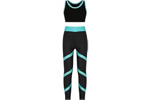 iiniim Mädchen Sport Kleidung Set Jogginganzug Schmetterling Druck Crop Top Oberteile mit Fitness Hose Jogger Tanz Yoga Training
