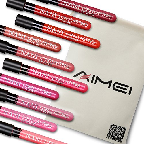 Neverland Beauty 10 Farben wasserdicht langlebig Matte Liquid Lipstick Schönheit Lippe Gloss, Sexy Wasserdichte Long Lasting Moisturizing Lippenstift Lip Gloss/ Fashionable Colors Long Lasting Lipsticks Set - 4
