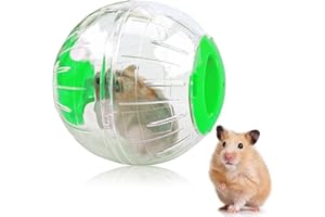 CHMISS Hamster Ball,Palla da Corsa per Criceti,Palla per Criceto,Palla di esercizio Criceti,Palla per Criceto Palla per Esercizio Giocattolo Interattivo per Animali Compagnia Verde Trasparente