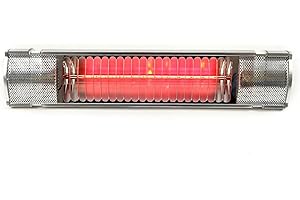 BrackenStyle Wall Mounted Electric Patio Heater 1.5kw - Rated IP65 Waterproof - Professional Commercial Standard Heatr for Pubs, Garden, Smoking Areas & Shelters