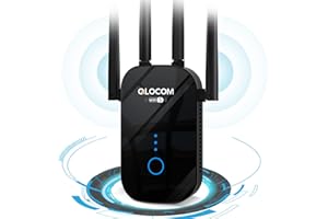 QLOCOM 2023 Nuova Ripetitore WiFi Potente per Casa 1200Mbps Amplificatore WiFi Potente, 5GHz & 2.4GHz Dual Band WiFi Extender con WPS, Compatibile con Modem Router WiFi