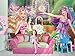 Produktbild Kinder Fototapete Poster BARBIE Mädchenzimmer Bordüre Wandtatoo Aufkleber Dekor Bildtapete Poster kids wallpaper children wall mural (125x85cm 1-Teilig Poster)