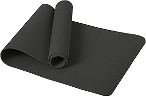 Good Nite Yoga Mat TPE Non-Slip Exercise Fitness Pilates Gymnastics Training Sport Mat Turn Mats Floor Gym with Carry Strap 183 x 61 x 0.6 cm