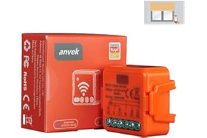 ANVEK Interruptor inteligente de persianas, interruptor WiFi Alexa módulo para cortinas, Smart Curtain Switch, funciona con Echo Dot y Google Home, mando a distancia tuya/smartlife App (1)