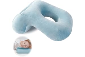 HIULLEN Poduszka do drzemki, poduszka na biurko, pluszowa poduszka do masażu z otworem, oddychająca poduszka do masażu, zagłówek, poduszka pod kark do domu, biura, na sofę, do samolotu, samochodu, na