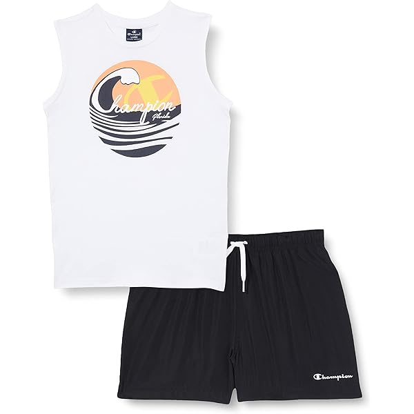 Completo Bambini Legacy Back To The Beach - T-Shirt & Shorts, Cotone, Grafica Estate - Foto 10