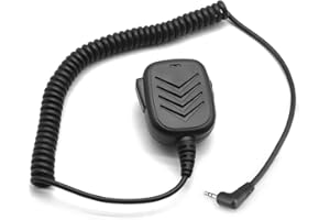 SUNDELY Micrófono portátil de mano con altavoz para Motorola Talkabout Radio de 2 vías TKLR T3 T4 T5 T6 T7 T8 T9 T60 T61 T62 T82 T92 H2O XT180 Walkie Talkie Micrófono de solapa con clip trasero