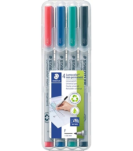 4 Penne Staedtler A Punta Sintetica - Per Scrittura Precisa E Comfortevole