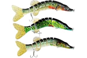 ‎ODS LURE ODS Wobbler Hecht Angelköder Set Gelenkartige Kunstköder mit Angelhaken auf Hecht Zander Forellefang