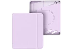 GIOPUEY Hülle für Tolino Vision Color/Vision 6, 360 Grad Drehbare Abnehmbares Magnetisches Design, Verstellbare Standabdeckung, Transparente Rückseite - Purple