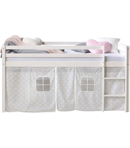 Kinderbed Kiki - wit/roze - 90x200 cm | Leen Bakker