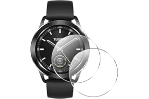 Natbok 2 sztuki szkła hartowanego do zegarka Xiaomi Watch S3, twardość 9H, ultra odporne, odporne na odciski palców, bez pęcherzyków powietrza, przezroczyste HD, pełne pokrycie, folia do zegarka