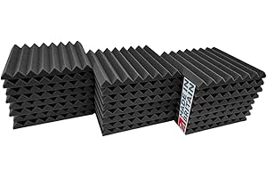 PRO-COUSTIX 48 Uncompressed high Density Echostop Acoustic Foam Panels, Studio Panels Acoustic Foam Tiles. These are for improving Sound Quality in Studios NOT Sound proofing 300x300x30mm