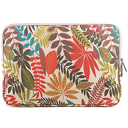 SaiDeng Laptophülle,Segeltuch Bunte Blätter Laptops Abdeckung Mit Einer Bildschirmdiagonale 15″15,6″ - 3