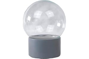 SNOWGLOBE FOR YOU - DO IT YOURSELF Snowglobe for You 40054 DIY Snow Globe Do It Yourself with Glass Ball and Polyresin Base Grey - 100 mm Diameter