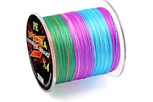 CHIHUTOWN Fil de pêche tressé multifilament PE 4 brins résistant à l'abrasion Zéro étirement 0,3 mm de diamètre 40 IB