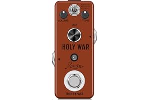 Rowin Distortion Guitar Effects Pedal Heavy Metal 3 Modes Effect Pedals for Electronic Guitar Bass Classic Holy War Metal Sound Mini Size