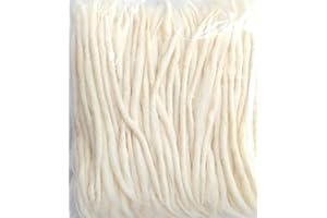 KSJONE Handmade Round & Long Cotton Wicks Jyoti Batti For Diwali Deepawali Puja Diya. Religious Akhand Oil Lamp Hindu Mandir Pooja (200 PC)