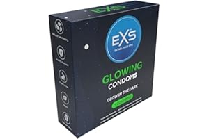 GENERICO EXS preservativi fluorescenti | Vegani | preservativi stimolante x lei divertente, si illuminano al buio per momenti unici fosforescenti | profilattici offerte | glowing condom