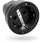 Greate Schuko IP44 Female Plug for Outdoor with Protection | Anti-bend - 230V rubber female plugs with strain relief, 2-pole,