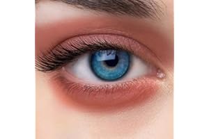 2 Stück Farbige Kontaktlinsen mit Stärke, Sternenblau, Queen of Tears | Sehr stark deckende natürliche Kontaktlinsen farbig | farbige Monatslinsen(-1.50 Dioptrien)