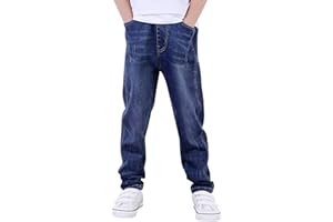 YoungSoul Jungen Jeanshosen - Jeans mit Abschürfungen - Kinder Hose mit elastischem Bund Gr. 128-176