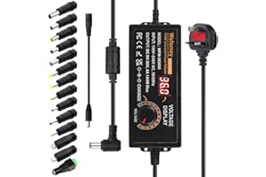 Wefomey Universal Power Supply 9V~36V 4A 144W Adjustable Variable AC/DC Adapter Charger, 100V-240V AC to DC Converter with LED Voltage Display & 14 Tips & Polarity Converter- 4000mA Max
