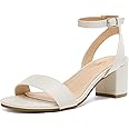 DREAM PAIRS Women's Fashion Block Slingback Heeled Sandals