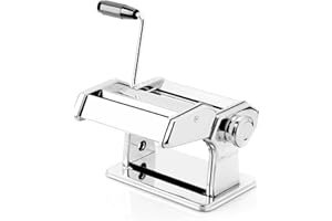 Toboli Máquina para hacer pasta manual acero inoxidable pasta fresca casera espesor ajustable 2–6 mm