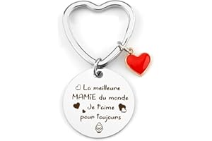 RGHSZ Cadeau Fete des Peres pour Grand-père Porte Clés Grand-père,Cadeau Fete des Grand Meres Porte Clés Mamie, Cadeau Anniversaire Grand-père Mamie,Cadeau de Noël Halloween pour Papy-Je T'aime Rai Toujours
