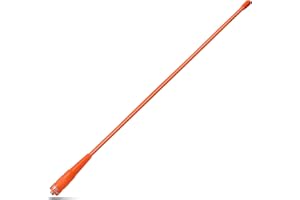 HYS Antenna flessibile da 2 m/70 cm, antenna SMA VHF/UHF 144/430 MHz, compatibile con Kenwood Baofeng UV-5r UV-82 BF-888S Puxing Walkie Talkie (arancione)