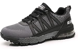 Sumateng Chaussures de Course Homme Femme Chaussures de Sport Baskets Respirantes et Antichocs Outdoor Tennis Running Fitness Jogging Sneakers Noir Gris Rouge Bleu Vert 34-46EU