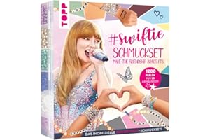 FRECH Swiftie - Schmuckset "Make the friendship bracelets": Anleitungen und Material für 30 Armbänder. Über 1000 Perlen in verschiedenen Farben und Buchstabenperlen