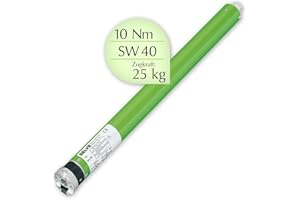 SELVE SEL Plus 1/10, Rolladenmotor mit 10 Nm und 25 kg Zugkraft zum Einbau in Rolladenwellen SW 40, inkl. Wellen-Adapter, inkl. Motorlager, inkl. 2,5 m Anschlusskabel + GRATIS EVEROXX®-Phasenprüfer