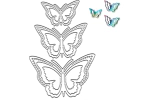 JOCXZI 3 Pcs 3D Butterfly Metal Cutting Dies- Butterfly Frame Cutting Dies Stencils DIY Scrapbooking Decorative Decorative Embossing Paper Dies for Card Making