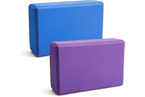 HENGBIRD 2-częściowy zestaw klocków do jogi Blok do jogi Blok do jogi Blok do jogi o wysokiej gęstości pianka EVA, antypoślizgowa, lekka, nadaje się do jogi, pilatesu, fitnessu, jogi, uniseks, 23 x 15