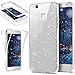 Produktbild JAWSEU Kompatibel mit Huawei P9 Lite Hülle Handyhülle Durchsichtig TPU Silikon Hülle Full Body Cover 360 Grad Hülle Vorne hinten Rundum Schutzhülle Glänzend Glitzer Handytasche Etui Bumper Silber