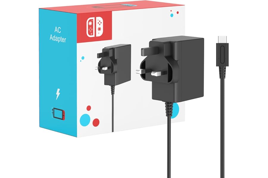 Charger for Nintendo Switch, 45W Fast Charging AC Adapter Power Supply With 5FT USB C Cable for Switch Lite/OLED/Deck Dock/Pro Controller, Support TV Mode
