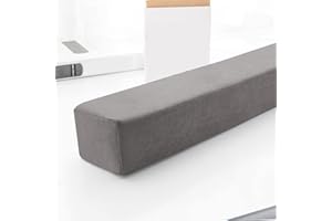 XIEMINLE Sofa-Nackenrolle, Kopfteil-Kissen, Bettbrücke, Doppel-zu-Einzel-/Doppel-/Kingsize-Bett, langes Bett, Sofa, Lückenfüller, abnehmbares Armlehnen-Kissen für Hotel, 200 x 10 x 5 cm, Grau 1