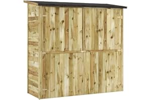vidaXL Capanno Attrezzi Giardino Casetta Strumenti Deposito da Giardino Arredamento Patio Terrazza Esterni Legno di Pino Impregnato