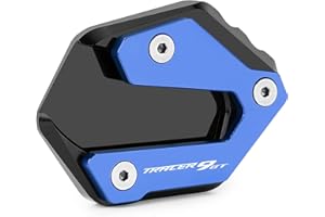 CXEPI Support de Plaque de Support de Béquille Latérale Aluminium Plaque Agrandir Pad pour Tracer 9 GT Tracer 9GT 2021 2022 2023 2024