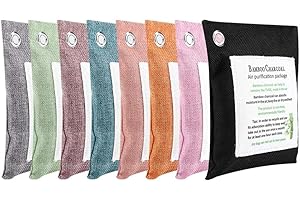 ‎ARAMOX 8 Farben Luftreinigungsbeutel Bambus Aktivkohle Lufterfrischer Geruch Reinigungsmittel Auto für Schlafzimmer, Wohnzimmer, Schrank, Auto(8 Colors)